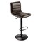 Contemporary Home Living 43.75" Holly Air Lift Adjustable Swivel Bar Stool with L-Back Design